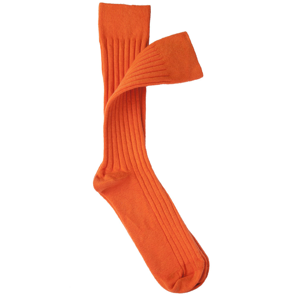 mens orange dress socks